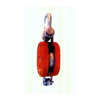 Regular Wood Block, Single Wheel with Shackle